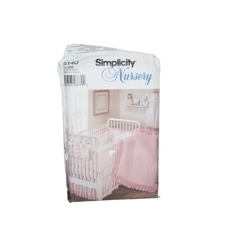 Simplicity 9140 Pattern Uncut Nursery Accessories Padding Quilt Diaper Holder